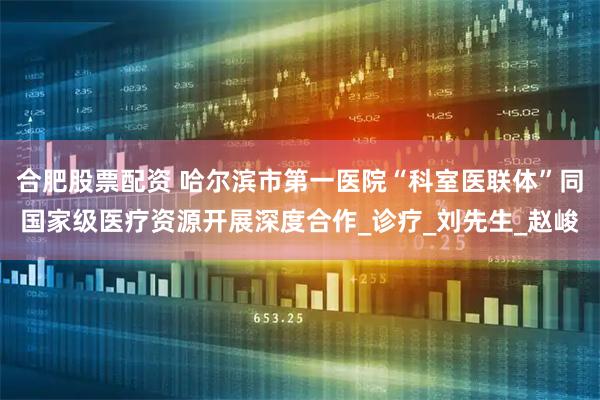 合肥股票配资 哈尔滨市第一医院“科室医联体”同国家级医疗资源开展深度合作_诊疗_刘先生_赵峻